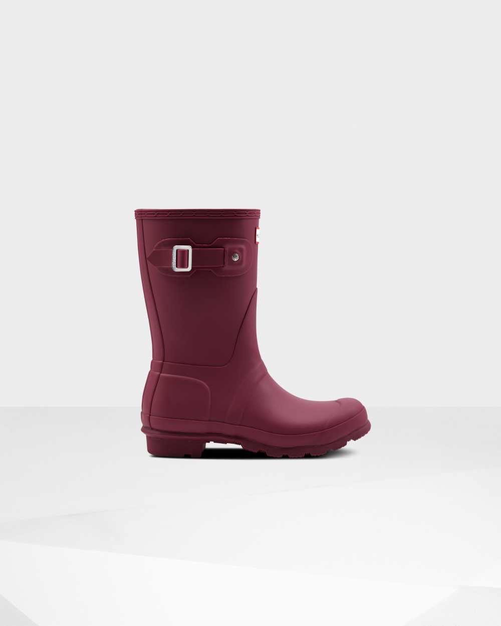 Womens Hunter Original Short Mid-Calf Rain Boots Claret/Red | LZCGPN-438